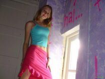 Blonde bikini teen from